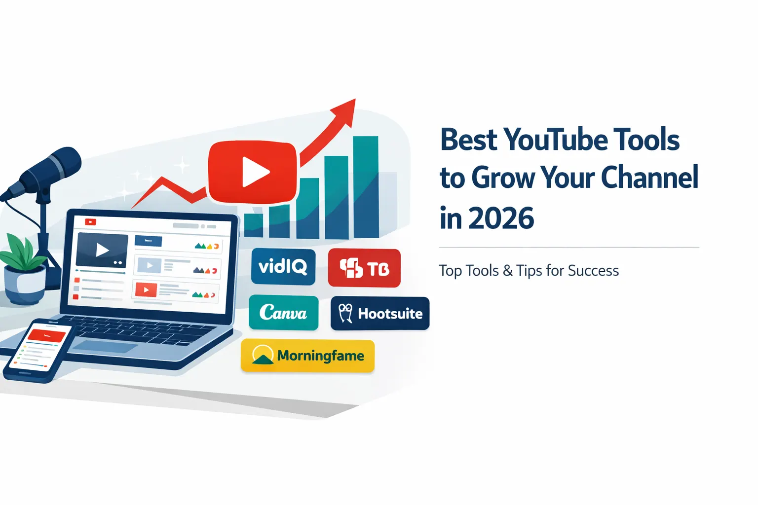Best YouTube Tools to Grow Your Channel in 2026: The Complete Guide to VidIQ, TubeBuddy, Canva, Hootsuite & Morningfame